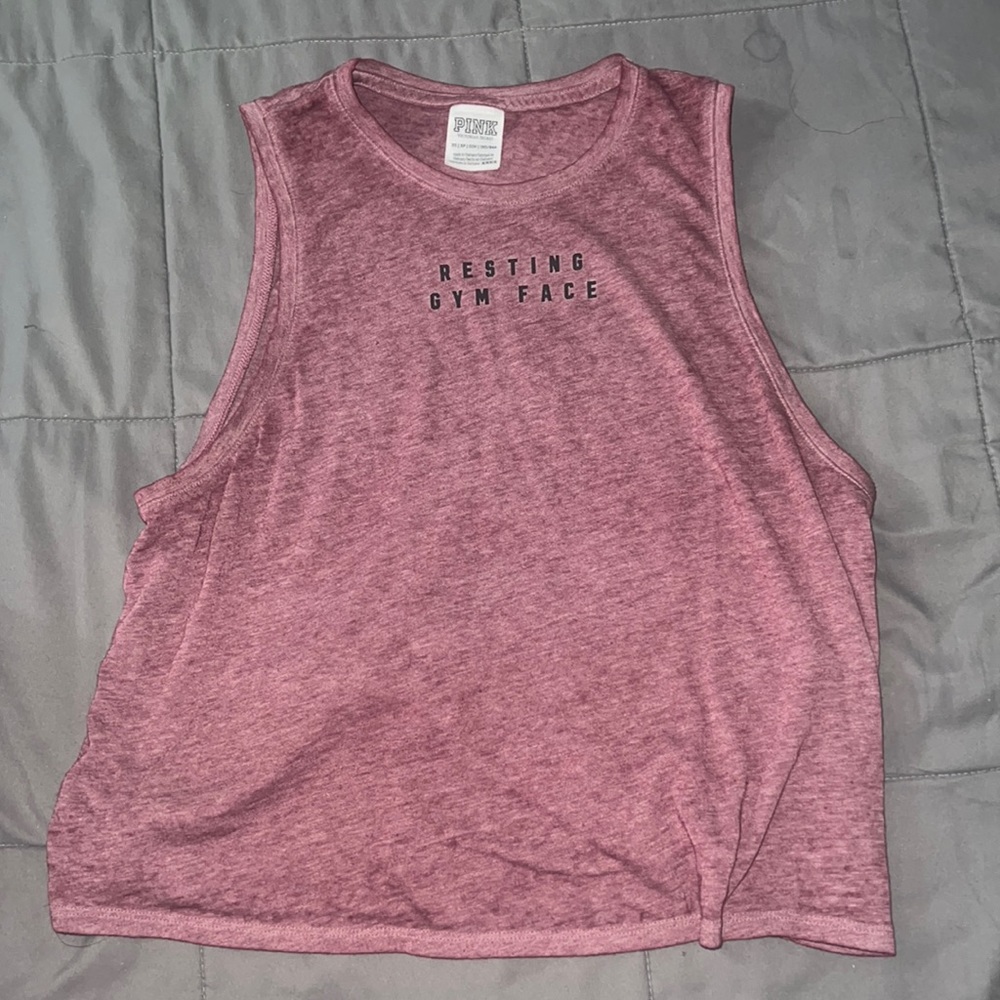Resting Gym Face tank Pink
